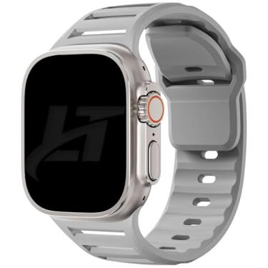 Imagem de Pulseira AirFlow LTimports compativel com Apple Watch Ultra 2 49mm, Watch 46mm S10, Watch 45mm S9/8/7, Watch 44mm S6/5/4/SE, Apple Watch 42mm S3/2/1 (LT-Cinza)