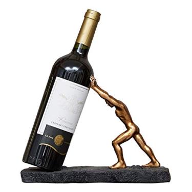 Imagem de FKJLUN Prateleiras de vinho de bancada rack de vinho de resina cremalheira de vinho europeia criativa suporte de vinho de bancada decorações suporte de garrafa de vinho de chão independente suporte de