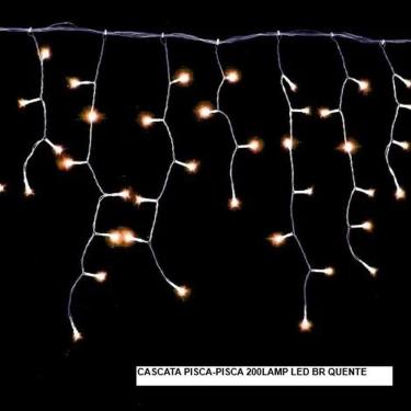 Imagem de Cascata Pisca Pisca Led 220v 200l 8f 3,8m Brq