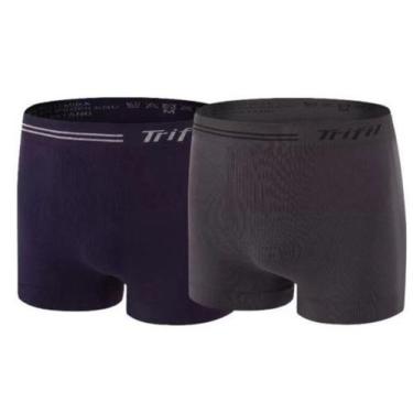 Imagem de Kit c/ 2 cuecas boxer Trifil Ref.: 0277, Chumbo, Marinho, GG