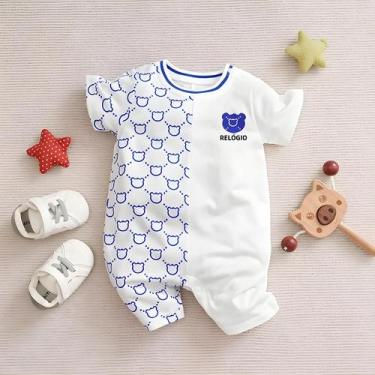 Imagem de Macacão de Ursinho de Pelúcia para Bebê Recém-Nascido - Macio e Confor