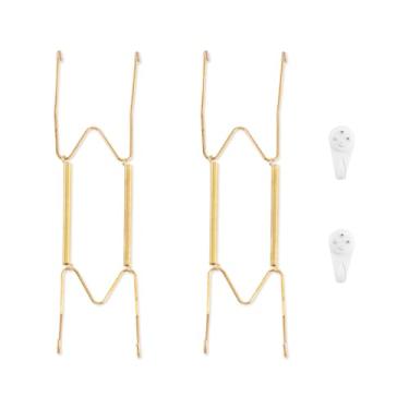 Imagem de Beteray Cabides de parede para parede de 23 a 28 cm, pacote com 2, dourado