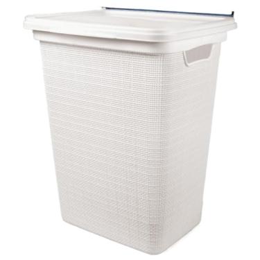 Imagem de Cesto Organizador de Roupa 45 Litros Grande Cesto de Plástico (Branco)