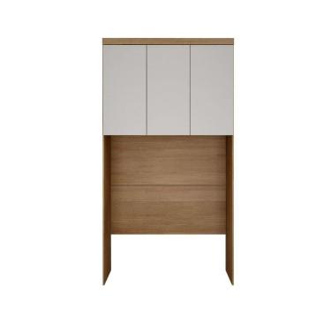 Imagem de Modulo Aéreo Safira Solteiro Mdf Com 3 Portas Clic Móveis Cumaru/fendi