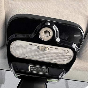Imagem de SHIFENG Para Mercedes Benz New Smart 453 Fortwo Forfour 2015-2020 ABS Lâmpada de Leitura de Teto de Carro Decoração Moldura Guarnição (preto)