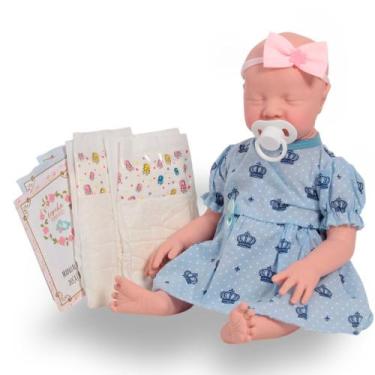 Imagem de Bebe Reborn Boneca Realista Recém Nascida + Acessórios - Cegonha Rebor