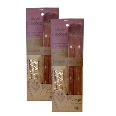 Imagem de Kit com 2 Incensos Naturais e Artesanais Vareta Ouro Censer Lavanda Francesa