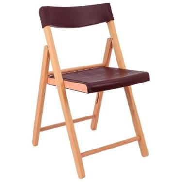 Imagem de Cadeira Dobrável Tramontina Potenza Madeira Tauari Acabamento Lixado A