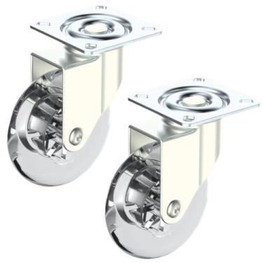 Imagem de (2pçs) Rodizio Gel/silicone Rodinha Giratorio 75mm Sem Trava - SOPRANO