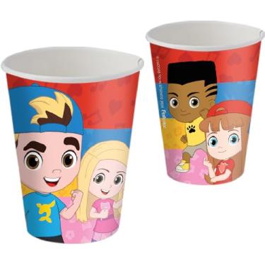 Imagem de Copo Papel 200Ml Luccas Neto - Embalagem com 8 unidades.
