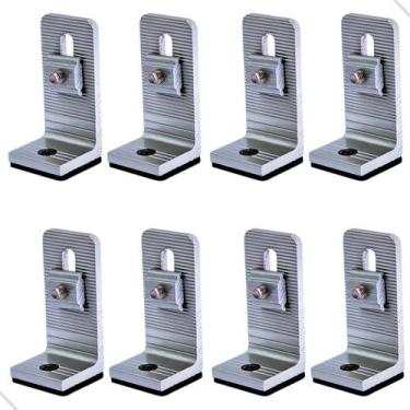 Imagem de Kit 8 unidades Suporte em L Telha Fibrocimento Chapa L Alumínio Suport