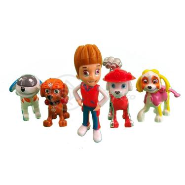 Imagem de Kit 5 Bonecos Patrulha Canina Com 4 Skat Robo Dog 18