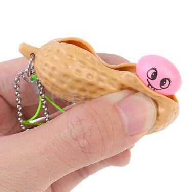 Imagem de Chaveiro Amendoim Fidget Toy Brinquedo Anti Stress De Apertar Do Tiktok Silicone Sensorial Relaxa