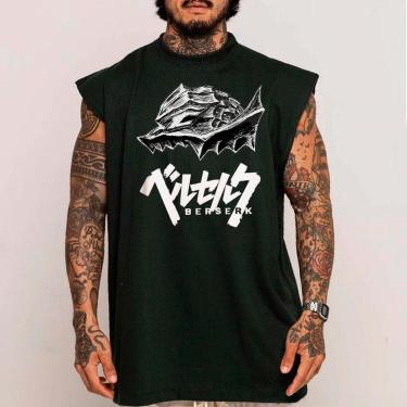 Imagem de Camiseta Regata Algodão Machão Oversized Anime Manga Símbolo Arte Abstract-Unissex