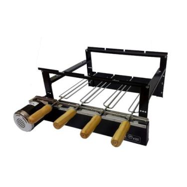 Imagem de Churrasqueira Pré moldada Max Grill Giratória 4 Espetos PréMoldada Mot