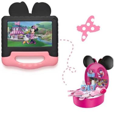 Imagem de Combo Tablet Multi Minnie 7 pol 4GB RAM 64GB + Case + Maleta com Alça 