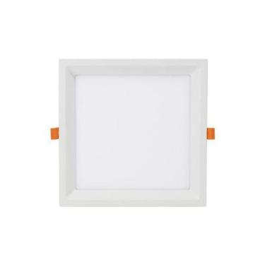Imagem de Plafon Led Lux Recuado 12W Quadrado Branca - Taschibra