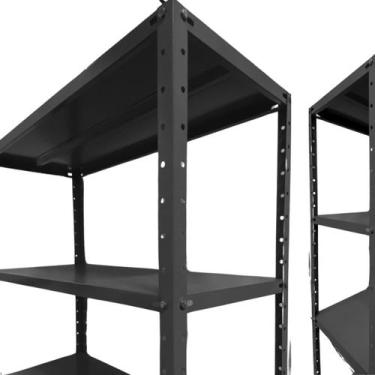 Imagem de Estante De Aço Preta 5 Prateleiras Suporta até 150kg - Estante Center