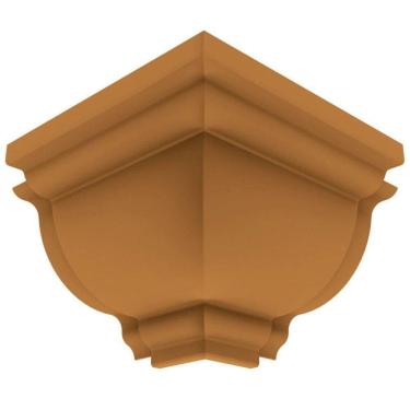 Imagem de Canto Externo Para Rodaforro PVC Plasbil Premium 4 Peças Cerejeira