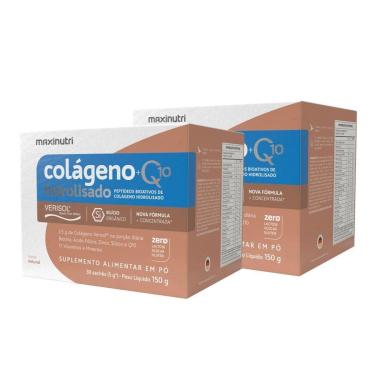 Imagem de Kit 2 Colágeno Verisol Natural Sachês 30x5g + Q10 Maxinutri-Unissex