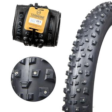 Imagem de Pneu Fat Bike para Bicicleta e Bicicleta da Terrene – Comedor de Bolos Resistentes Pneus de Bicicleta Cravejados de 73 cm para Bicicleta de Montanha de Inverno – Acessórios de Bicicleta para