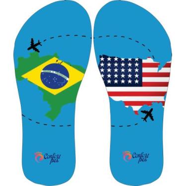 Imagem de Chinelo estampado (Futebol) - Confort Pés, Fut5, 35/36