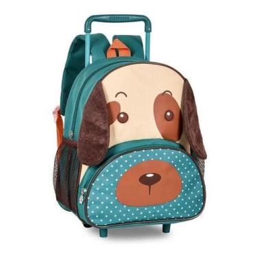 Imagem de Mochila De Rodinhas Clio Pets Cachorrinho Verde - SHOPBR