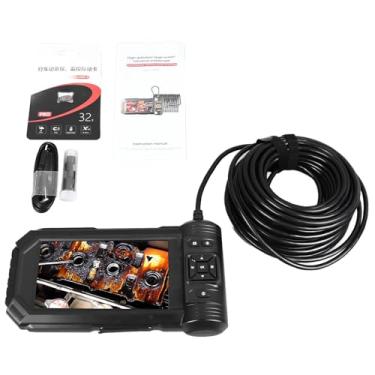 Imagem de Endoscópio Industrial LCD de 5 Polegadas Boroscópio Câmera de Inspeção Portátil IP67 à Prova D'água para Manutenção de Automóveis, Reparo de Tubulações, Inspeção Mecânica