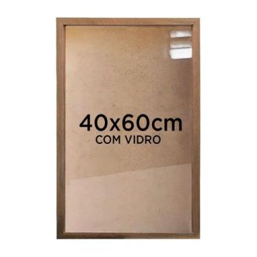 Imagem de Moldura Quadro Caixa 3cm 40x60cm Foto Poster Ilustração com Vidro - Vá