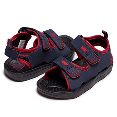 Imagem de Skysole Sandálias Esportivas De Verão Com Tira Dupla Para Meninos, Calçado Aquático Sola Borracha Respirável, Infantis Bebês, Vermelho/7-8
