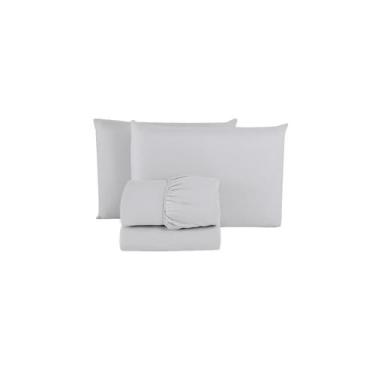 Imagem de Kit Jogo de Lençol Queen 4 Peças 200 Fios Algodão Padrão com Elástico 