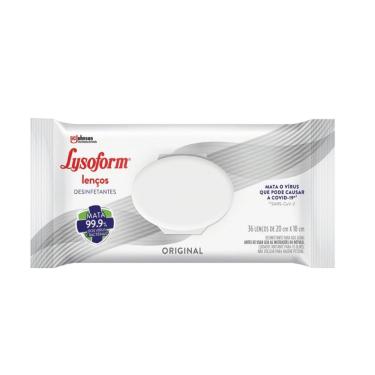 Imagem de Toalha Umedecida Desinfetante Lysoform Original 36 Unidades