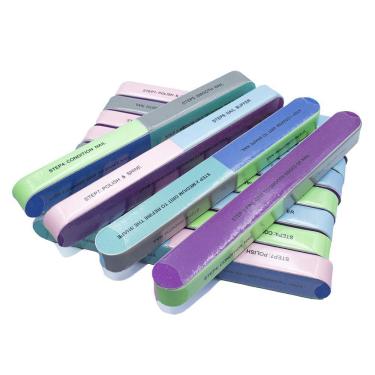 Imagem de Lixa Polidora Bloco 7 Faces Steps Unhas Acrigel 12 Und.