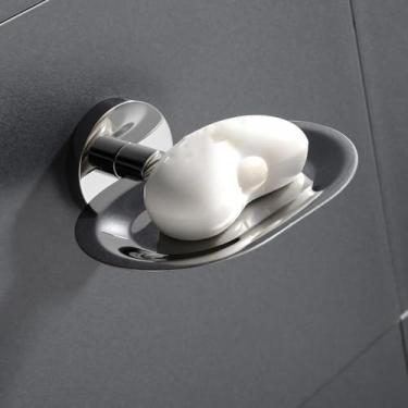 Imagem de Conjunto de banheiro cromado - Toalheiro, Suporte para papel higiênico - Acessórios de ferragens, Suporte para saboneteira SUS