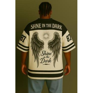Imagem de Camiseta Streetwear Oversized Masculina shine the dark - swagon