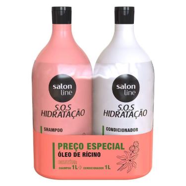 Imagem de Kit Shampoo + Condicionador Salon Line S.O.S Hidratação Turbinada 1L