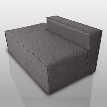 Imagem de Sofá Ilha Pequeno Decorativo de Luxo Moderno Reforçado Linho Mileto - 