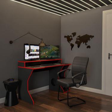 Imagem de Cadeira de Escritório Interlocutor Fixa Bergen Preta