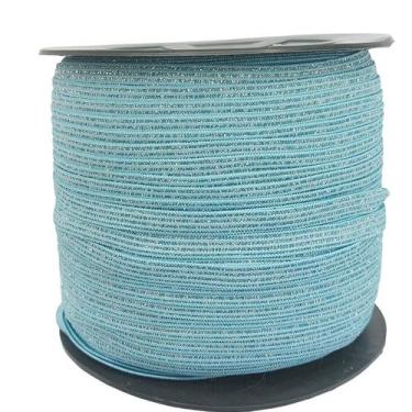 Imagem de Elástico Lurex Chato 7mm Encadernação Várias Cores ElasticoComum Rosa 
