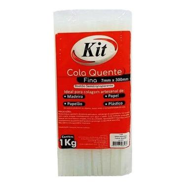 Imagem de Refil De Cola Quente Em Bastão Fino 1kg - Kit