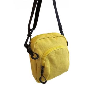 Imagem de Shoulder Bag Bolsa Transversal Pano Lisa Pochete Necessaire Amarelo