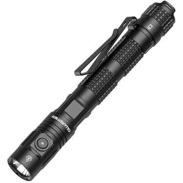Imagem de Guardtier ML70 Lanterna EDC de 1500 lúmens recarregável, estilo caneta, lanterna tática compacta de autodefesa com potência dupla 2AA, luz de bolso impermeável IPX7 para acampamento, emergências
