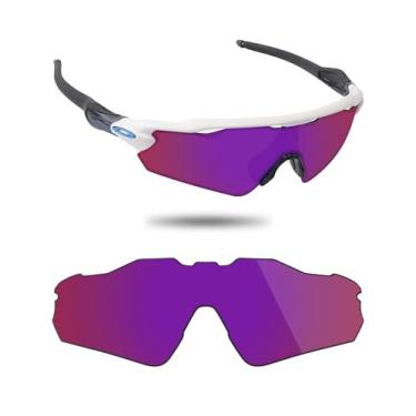 Imagem de Fiskr Lentes polarizadas de substituição compatíveis com óculos de sol Oakley Radar EV Pitch OO9211, resistente a impactos e ajuste perfeito - vermelho violeta