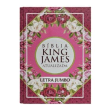 Imagem de Bíblia jumbo KJA - rosa geométrica
