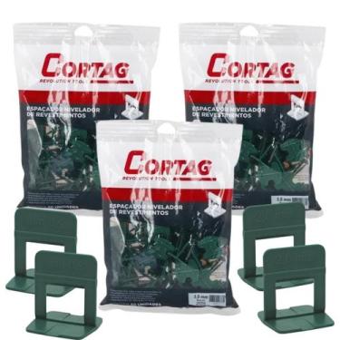 Imagem de Kit com diversas unidades espaçadores nivelador 2,0mm eco verde cortag