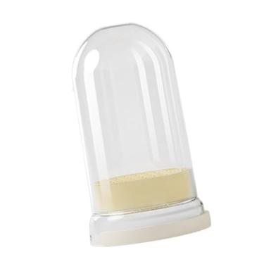 Imagem de menolana Escova de maquiagem limpador esteira caixa de armazenamento 3 em 1 viagem beleza escova purificador multiuso resistente, Cor Creme