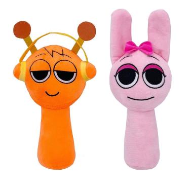 Imagem de Brinquedo de pelúcia Sprunki Sprunky Wenda e cinza de 25 cm para crianças