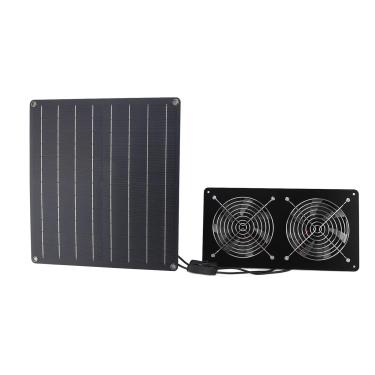 Imagem de Zhjvihx Ventilamento de Ventilação de Refrigeração do Painel Solar de 20W Com Maior Fluxo de Ar, Ventilador de Admissão de Escape Movido a Energia Solar para Estufa Galinheiro de