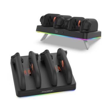 Imagem de Base de carregamento DOBE RGB para controles Joy-Con do Nintendo Switch 2 - Preto (TNS-3160)