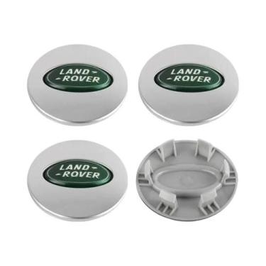 Imagem de Tampas Centrais Da Roda Do Carro Com Logotipo Land Rover De 62 Mm 4 Un